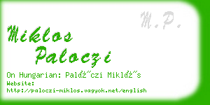 miklos paloczi business card